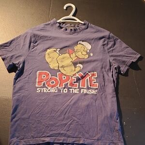 VINTAGE 2Kuhl Popeye STRONG TO THE FINISH Graphic T-Shirt in Blue